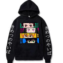 Blusa Moletom Anime Demon Slayer Kimetsu No Yaiba Harajuku Homme Canguru