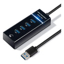 Hub Cabo USB 3.0 Adaptador 4 e 7 Portas Alta Velocidade Notebook PC Teclado 5Gbps Speed Pen Drive