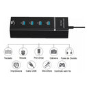 Hub Cabo USB 3.0 Adaptador 4 e 7 Portas Alta Velocidade Notebook PC Teclado 5Gbps Speed Pen Drive