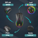 Mouse Gamer G2 Black Rgb 12000 Dpi Rise Mode